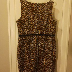 LOFT leopard print dress Petite